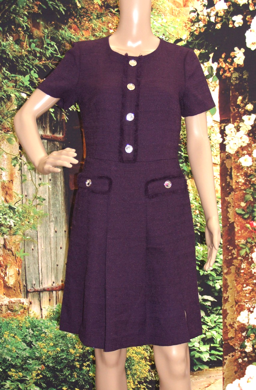 Tommy Hilfiger Burgandy Pleated Shift Dress size 4